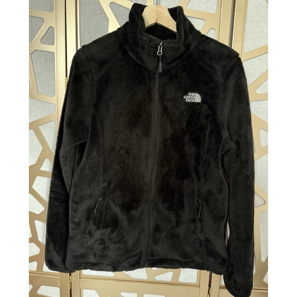 The North Face TNF Womens Osito Teddy Bear Fleece Jacket Black Full Zip Soft M